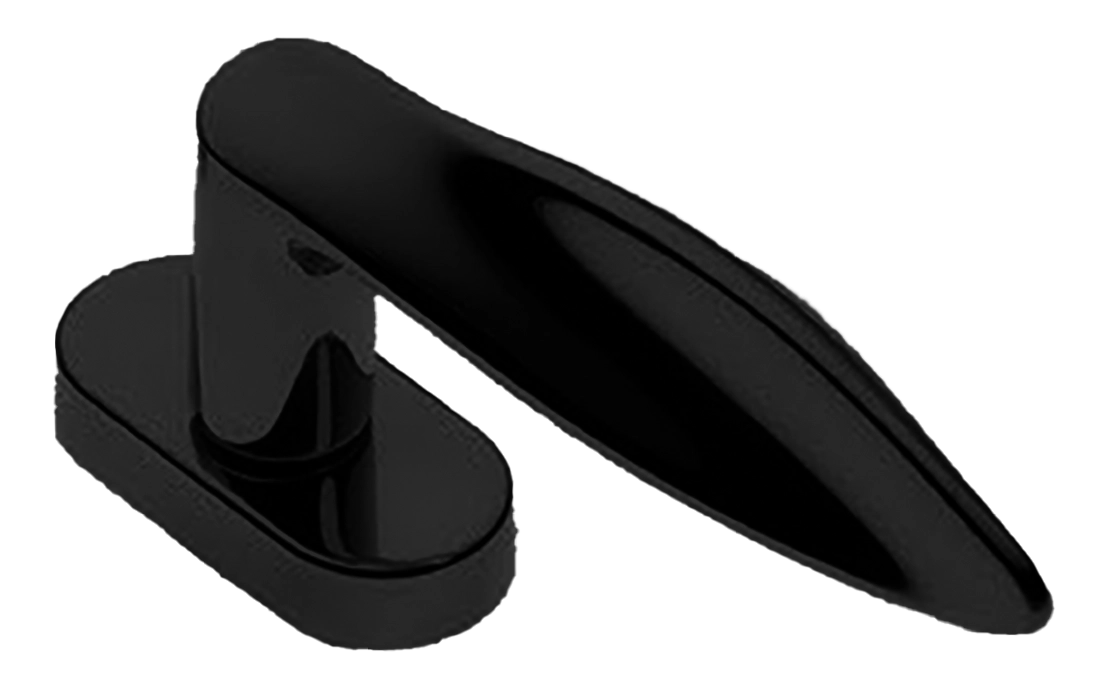 Ручка оконная DALI W1 NERO на прямоугольной розетке, цвет черный, латунь фото купить Шымкент (Чимкент)