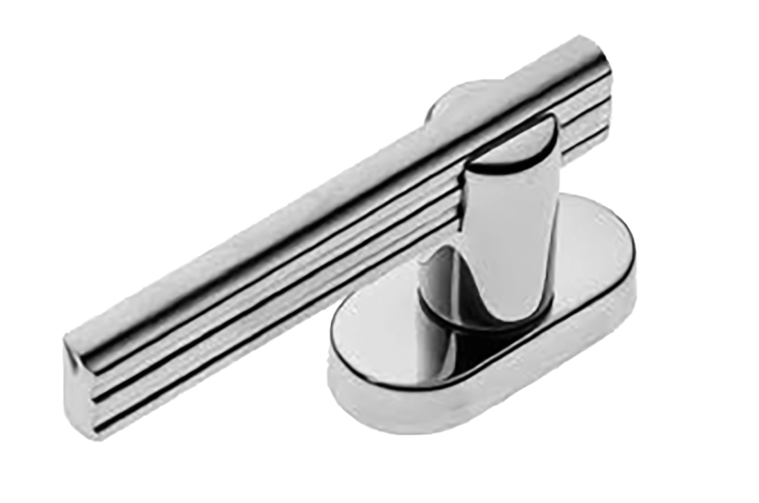 Ручка оконная ORCHIDEA W1 CRO на прямоугольной розетке, цвет хром, латунь фото купить Шымкент (Чимкент)