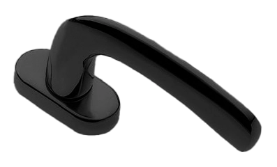 Ручка оконная SAND W1 NERO на прямоугольной розетке, цвет черный, латунь фото купить Шымкент (Чимкент)