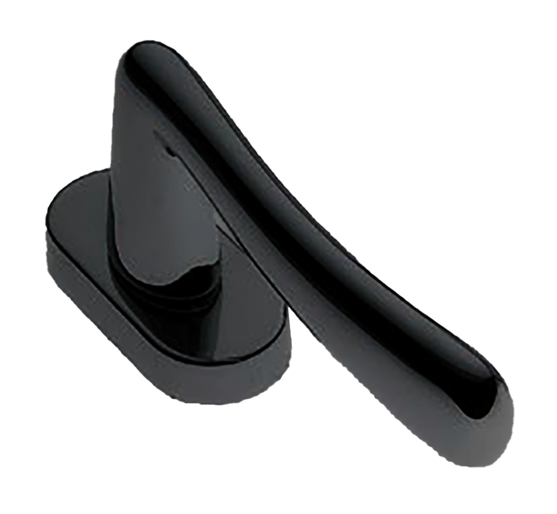 Ручка оконная COCKATOO W1 NERO на прямоугольной розетке, цвет черный, латунь фото купить Шымкент (Чимкент)