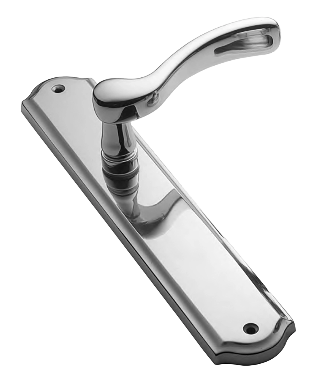 Ручка дверная ERICA PL CRO на планке, цвет хром, латунь фото купить Шымкент (Чимкент)