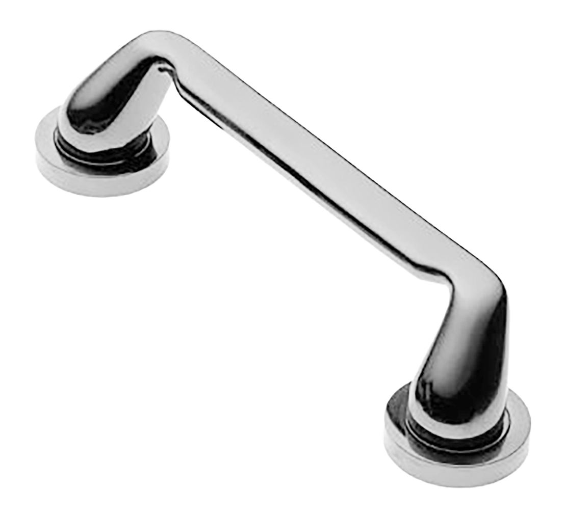 Ручка-скоба дверная NIRVANA PH CRO на круглой розетке, цвет хром, латунь фото купить Шымкент (Чимкент)