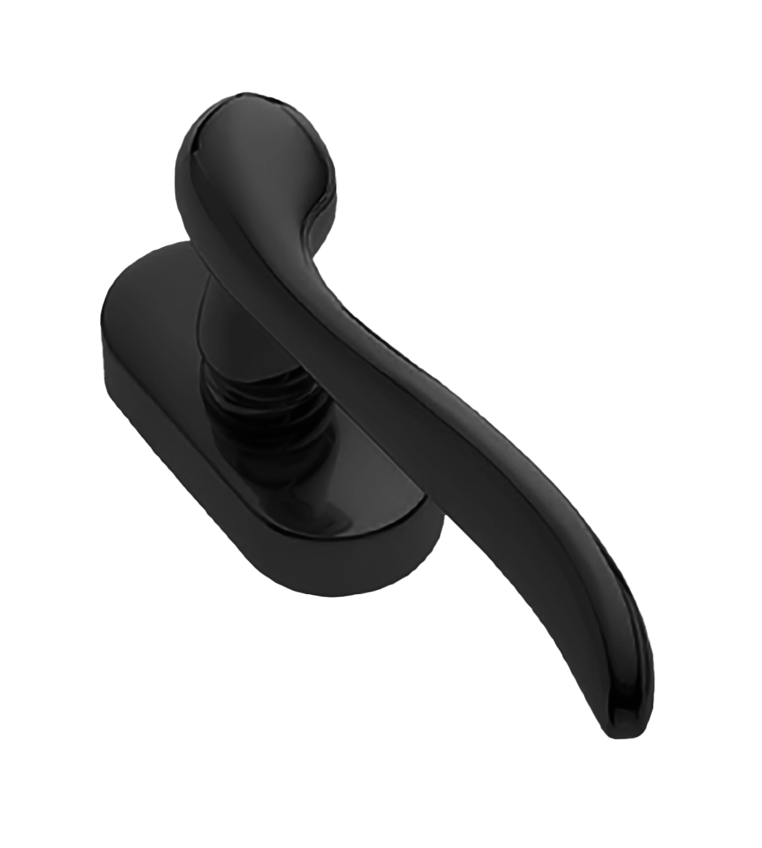 Ручка оконная TOSCANA W1 NERO на прямоугольной розетке, цвет черный, латунь фото купить Шымкент (Чимкент)