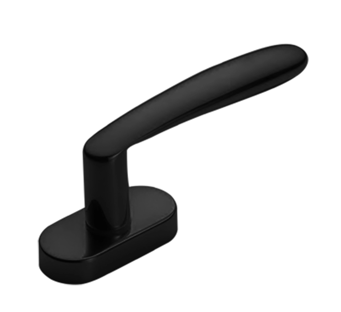 Ручка оконная IMOLA W1 NERO на прямоугольной розетке, цвет черный, латунь фото купить Шымкент (Чимкент)