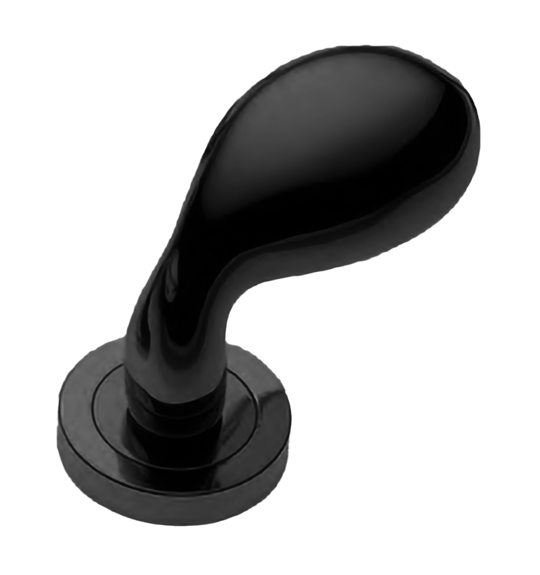 Ручка дверная AIR-2 R2 NERO раздельная на круглой розетке, цвет черный, латунь фото купить Шымкент (Чимкент)