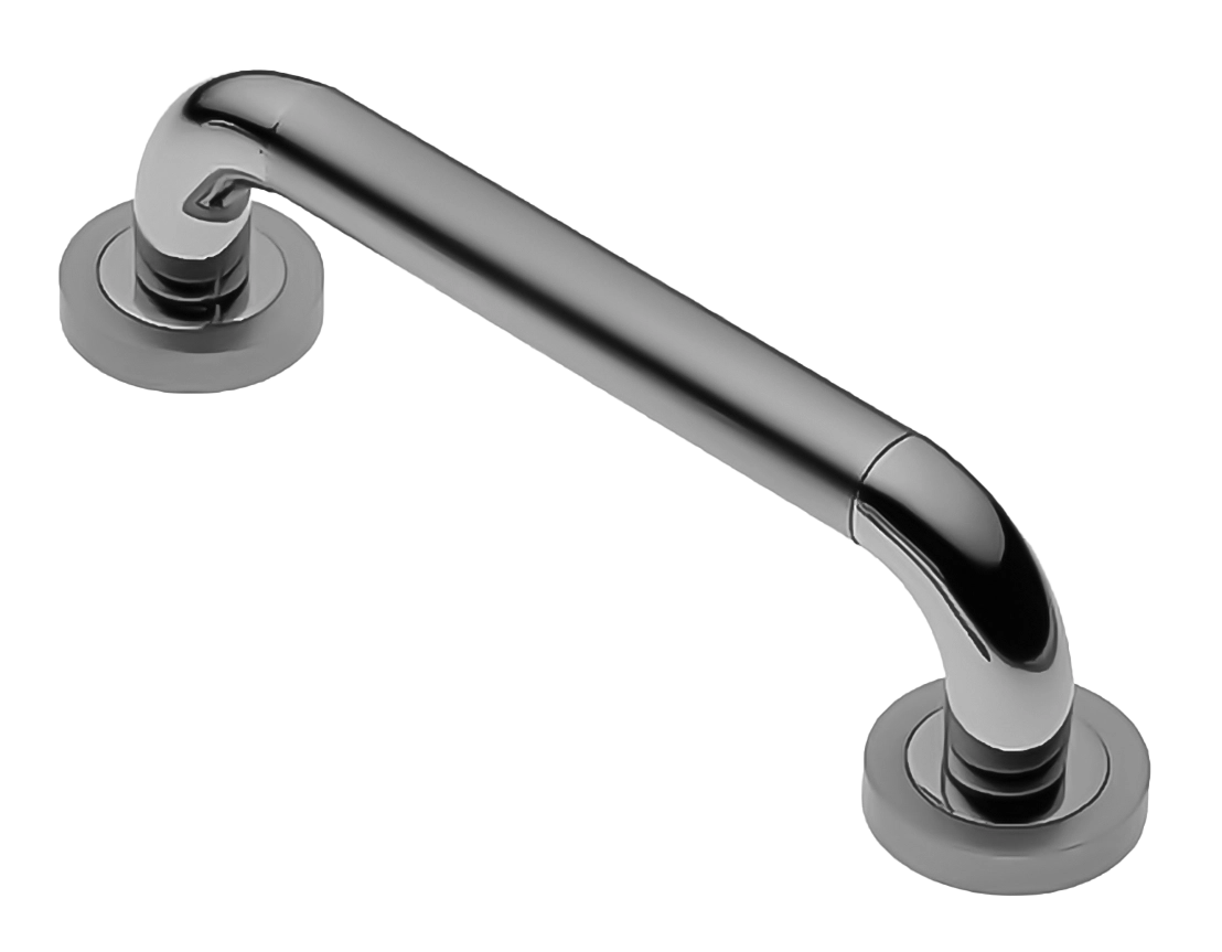 Ручка-скоба дверная GAVANA PH CSA/CRO на круглой розетке, цвет матовый хром/хром, латунь фото купить Шымкент (Чимкент)