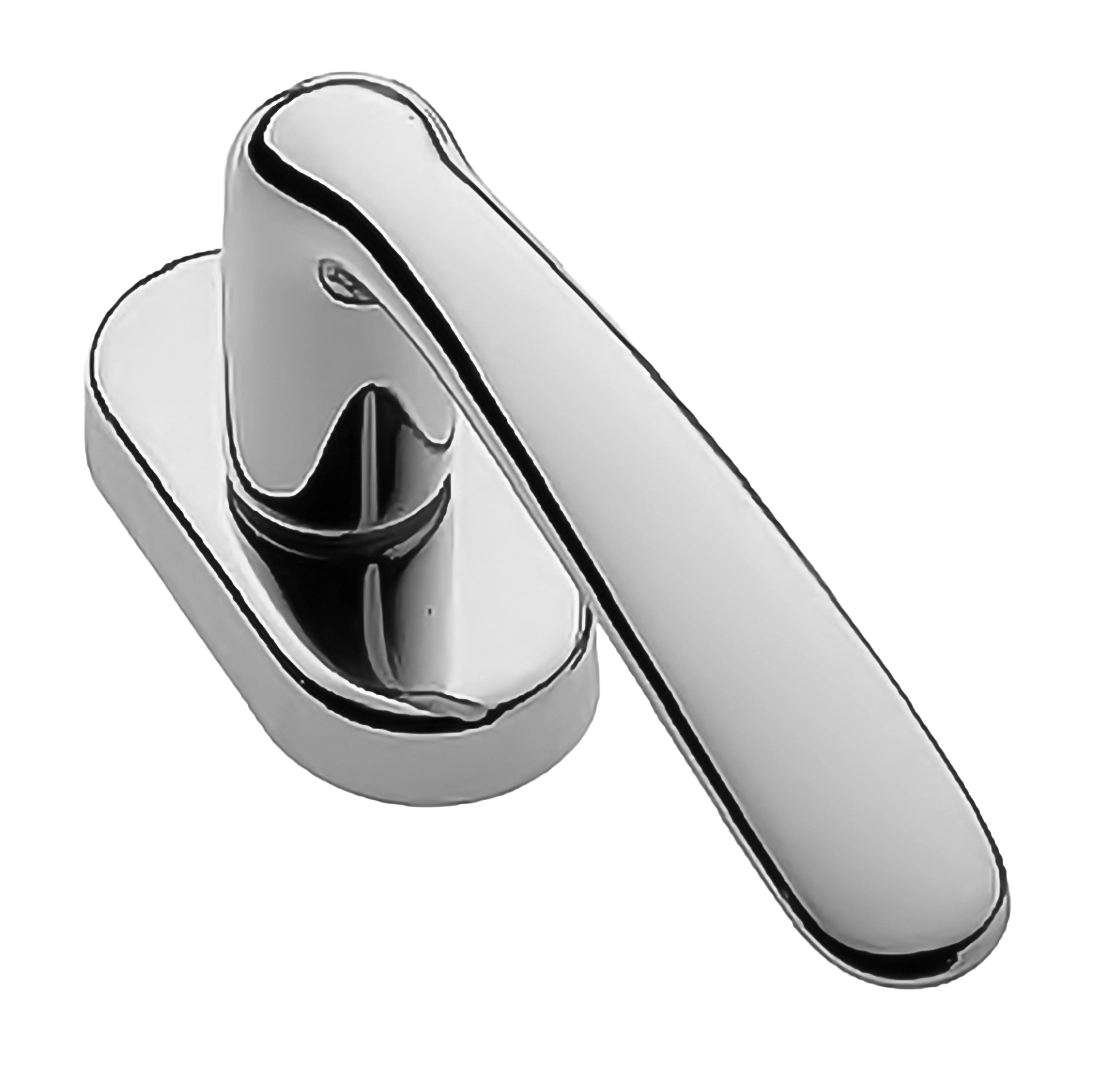 Ручка оконная LINDA W1 CRO на прямоугольной розетке, цвет хром, латунь фото купить Шымкент (Чимкент)