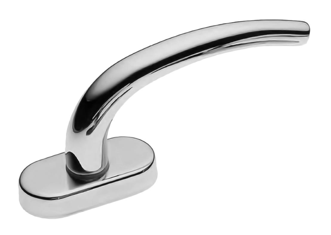 Ручка оконная LILLA W1 CRO на прямоугольной розетке, цвет хром, латунь фото купить Шымкент (Чимкент)