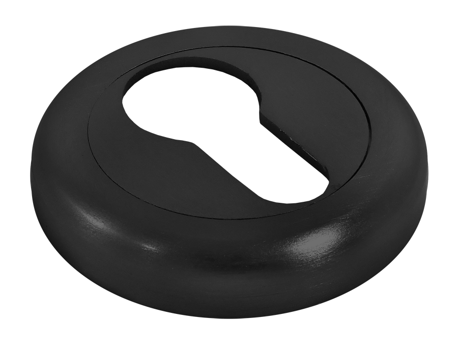 Накладка на ключевой цилиндр LUX-KH-R4 NERO на круглой розетке, цвет черный фото купить в Шымкенте