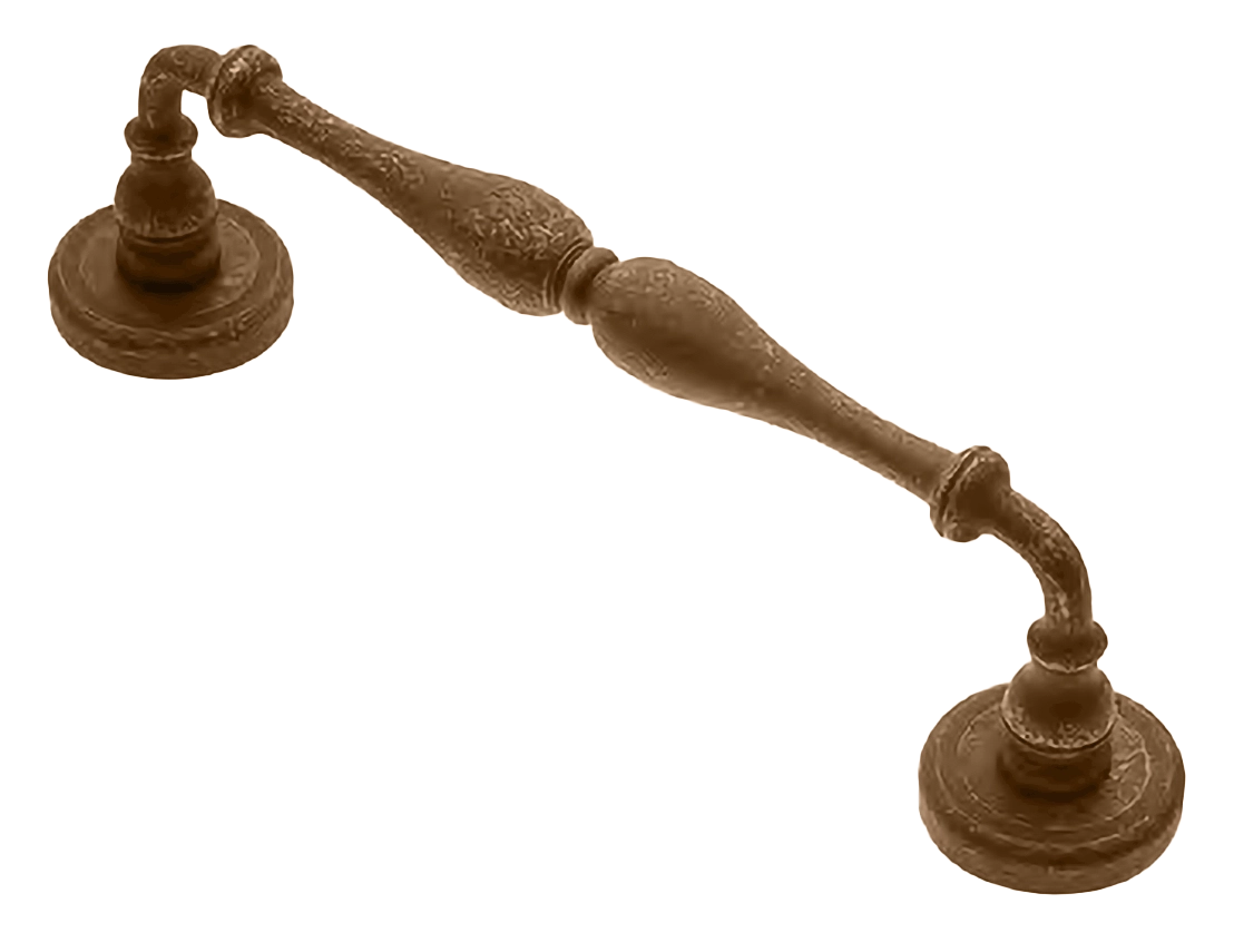 Ручка-скоба дверная Ручка-скоба дверная MARY PH BGO на круглой розетке, цвет матовая бронза, латунь фото купить Шымкент (Чимкент)