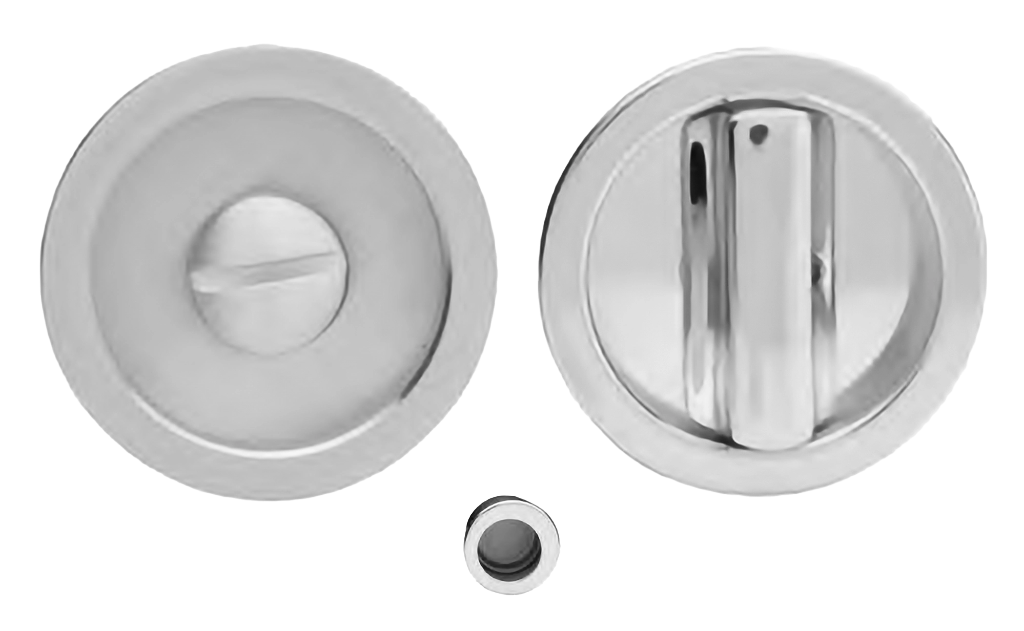 Комплект ручек для раздвижных дверей ART.55/A CRO с заверткой WC и пальчиковой ручкой, цвет хром, латунь фото купить Шымкент (Чимкент)