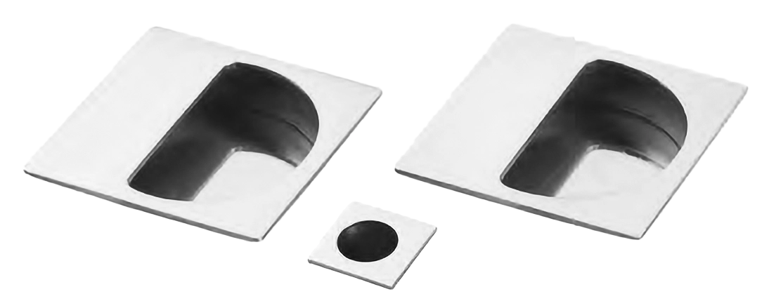 Комплект ручек для раздвижных дверей ART.72/Q CRO с пальчиковой ручкой и заверткой WC, цвет хром, латунь фото купить Шымкент (Чимкент)