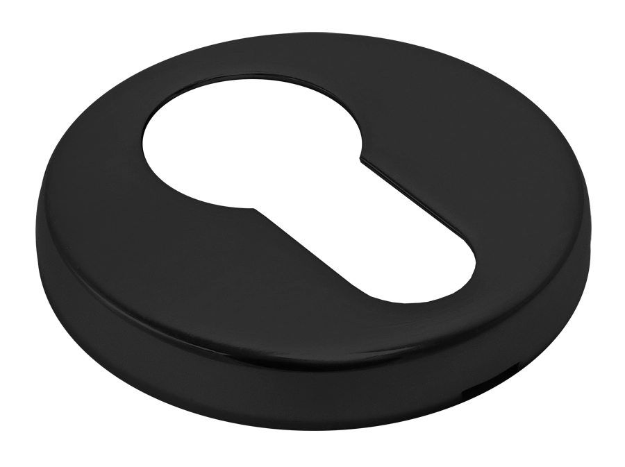Накладка на ключевой цилиндр LUX-KH-R3-E NERO на круглой розетке, цвет черный фото купить в Шымкенте