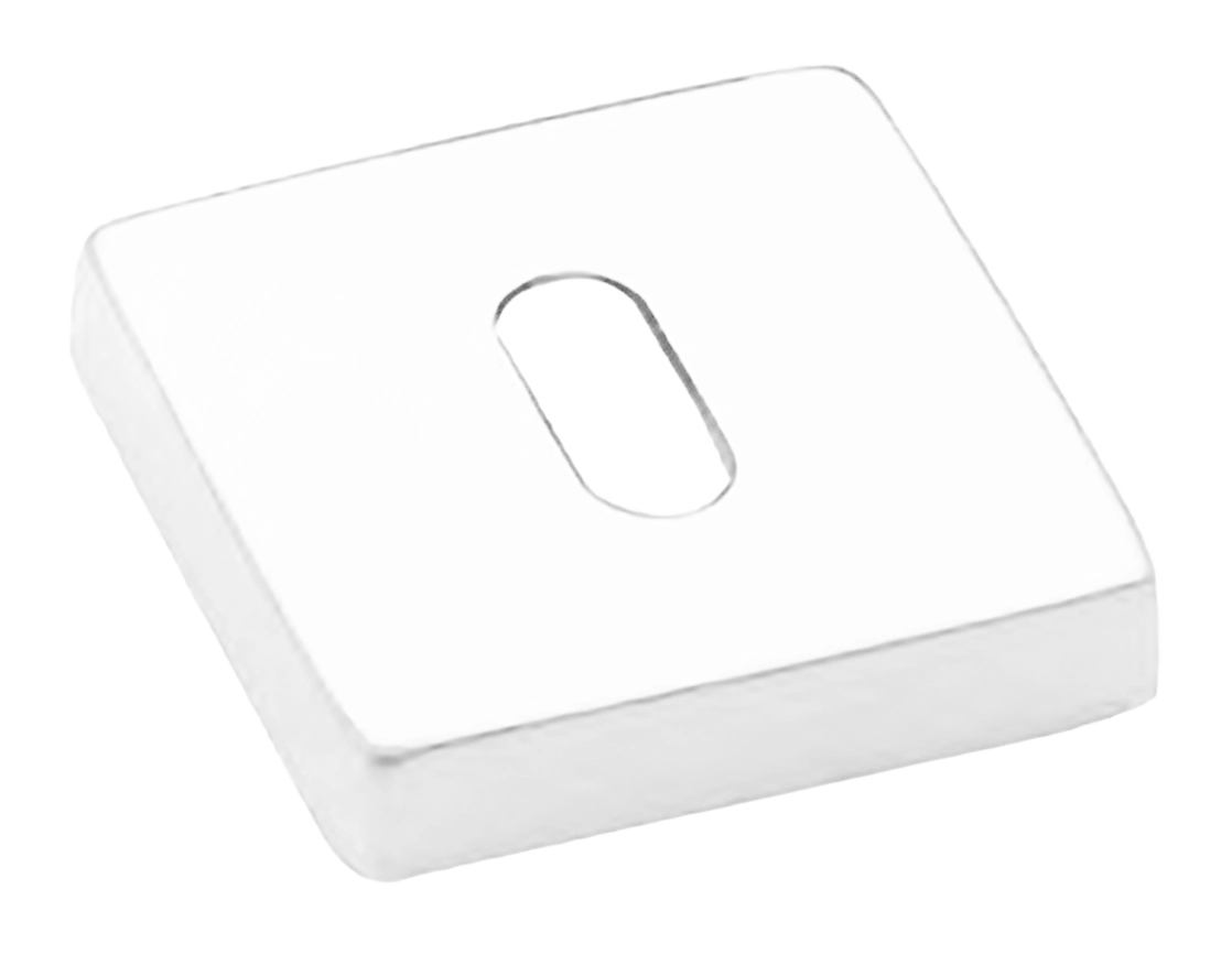 Накладка на ключевой цилиндр LUX-FK-S4 BIA на квадратной розетке под ключ буратино, цвет белый фото купить Шымкент (Чимкент)