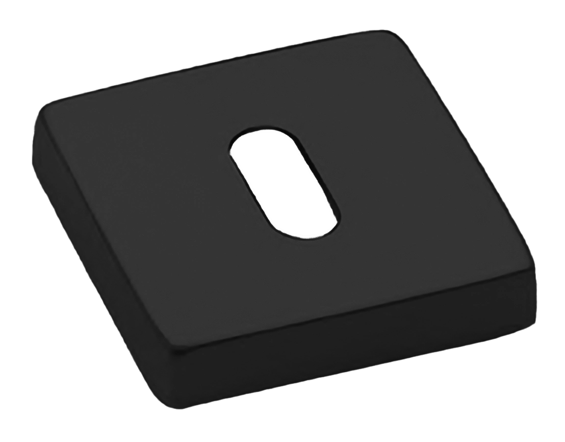 Накладка на ключевой цилиндр LUX-FK-S4 NERO на квадратной розетке под ключ буратино, цвет черный фото купить Шымкент (Чимкент)