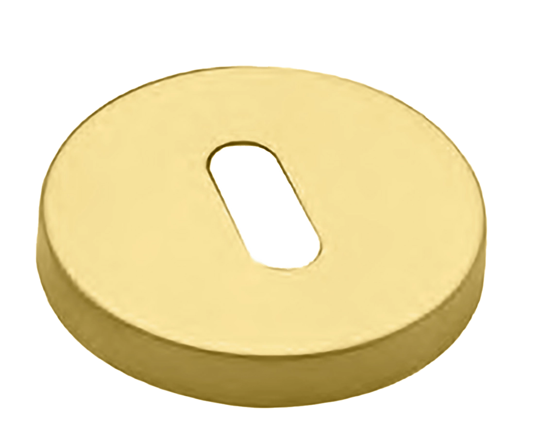 Накладка на ключевой цилиндр LUX-FK-R6 OTL на круглой розетке под ключ буратино, цвет золото фото купить Шымкент (Чимкент)