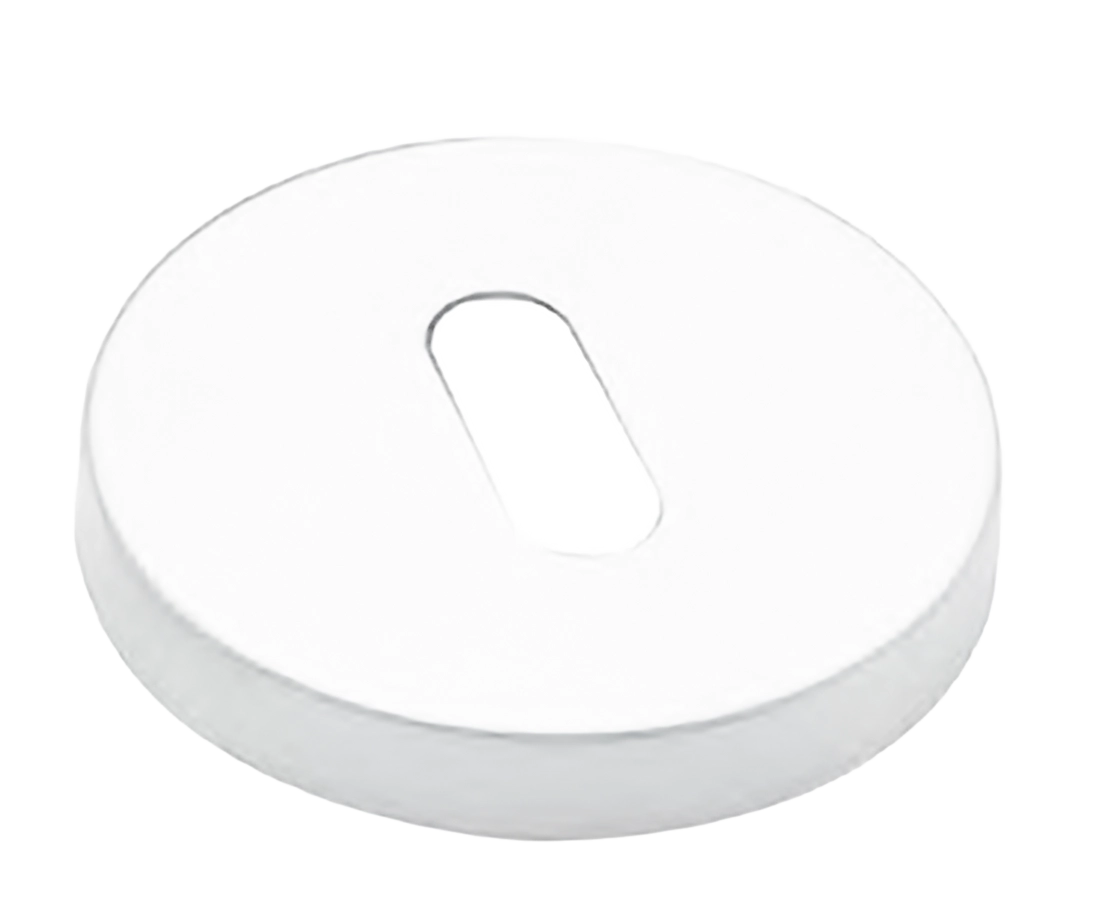 Накладка на ключевой цилиндр LUX-FK-R6 BIA на круглой розетке под ключ буратино, цвет белый фото купить Шымкент (Чимкент)