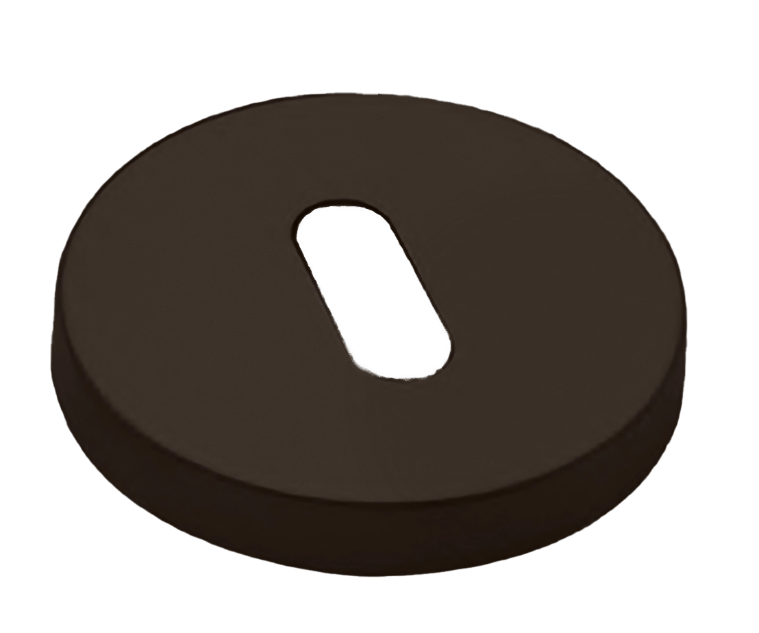 Накладка на ключевой цилиндр LUX-FK-R6 ANT на круглой розетке под ключ буратино, цвет антрацит фото купить Шымкент (Чимкент)