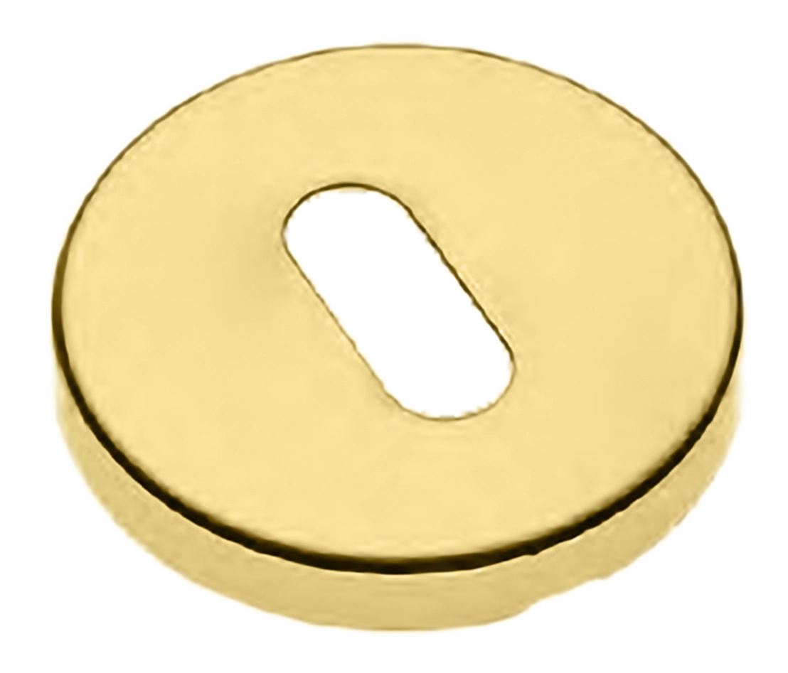 Накладка на ключевой цилиндр LUX-FK-R3 OTL на круглой розетке под ключ буратино, цвет золото фото купить Шымкент (Чимкент)