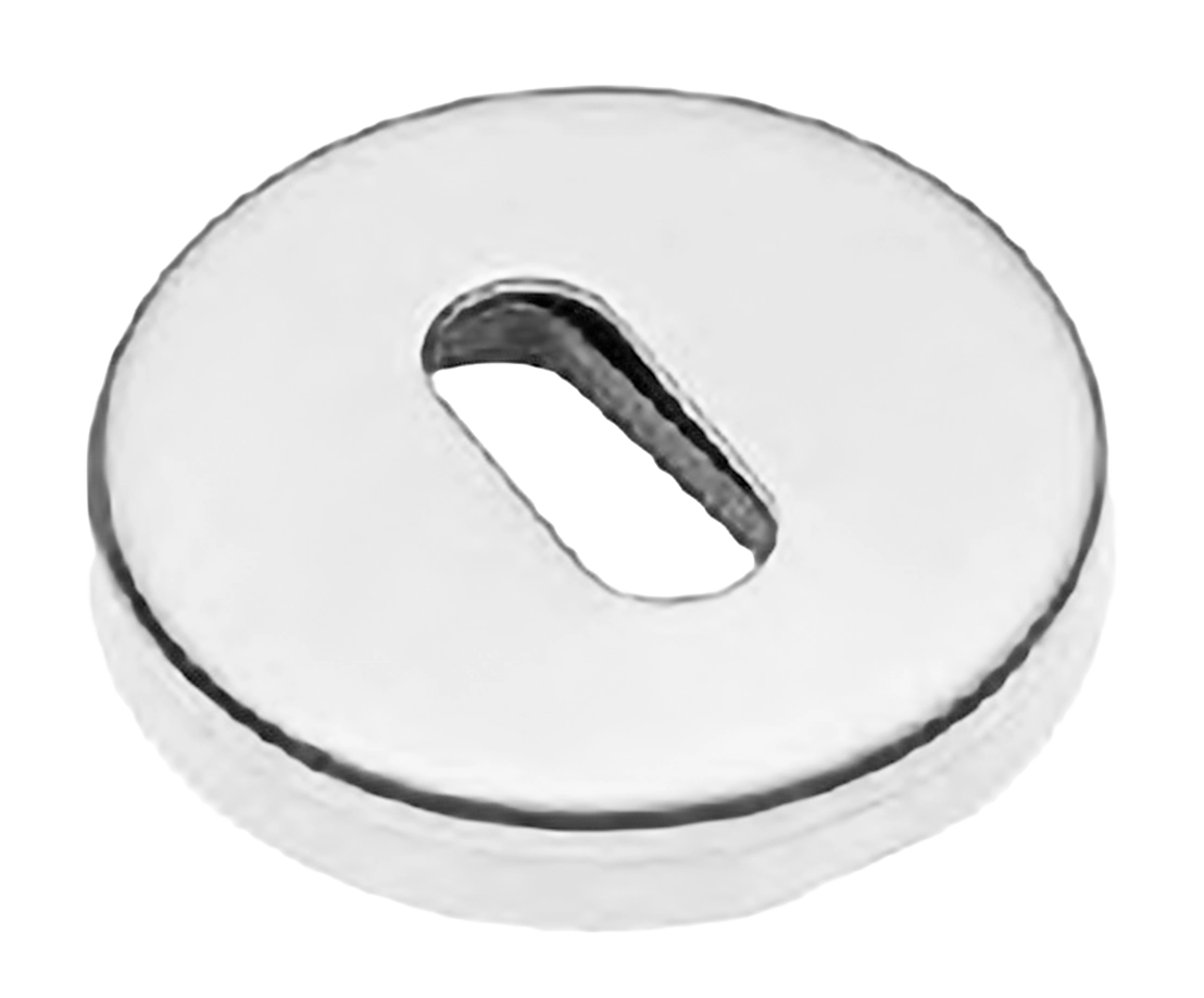 Накладка на ключевой цилиндр LUX-FK-R3-E BIA на круглой розетке под ключ буратино, цвет белый фото купить Шымкент (Чимкент)