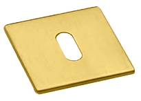 Накладка на ключевой цилиндр LUX-FK-S1 OSA на квадратной розетке под ключ буратино, цвет матовое золото фото купить Шымкент (Чимкент)