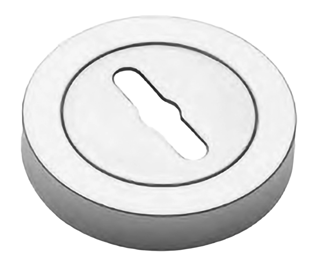 Накладка на ключевой цилиндр LUX-SK-R2 CRO на круглой розетке под сувальдный ключ, цвет хром фото купить Шымкент (Чимкент)