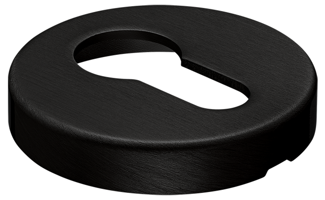 Накладка на ключевой цилиндр LUX-KH-R6 NERO на круглой розетке, цвет черный фото купить в Шымкенте