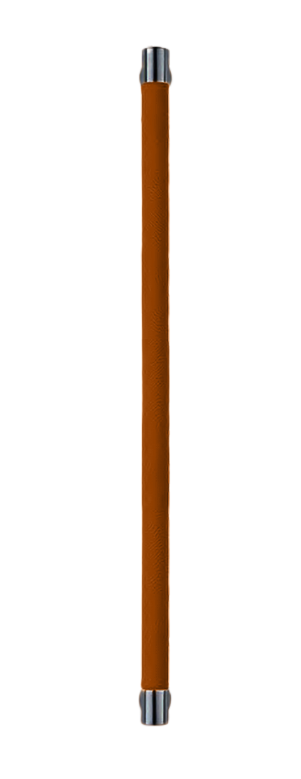 Ручка-скоба HIDE LEATHER PH/A NERO/CUOIO без розетки, цвет черный/светло-коричневый без розетки, латунь фото купить Шымкент (Чимкент)