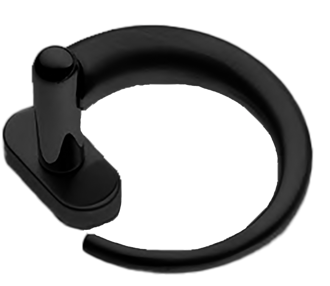 Ручка оконная LANGOUST W1 NERO на прямоугольной розетке, цвет черный, латунь фото купить Шымкент (Чимкент)