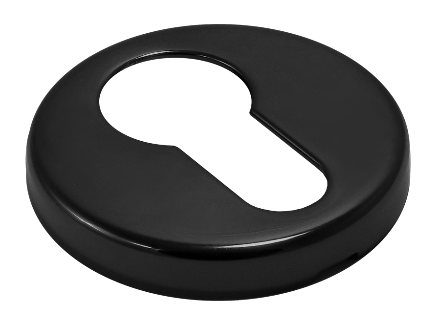 Накладка на ключевой цилиндр LUX-KH-R3 NERO на круглой розетке, цвет черный фото купить в Шымкенте