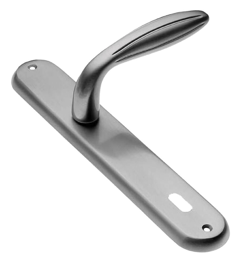 Ручка дверная на планке BUD PL CSA, цвет матовый хром, латунь фото купить в Шымкенте