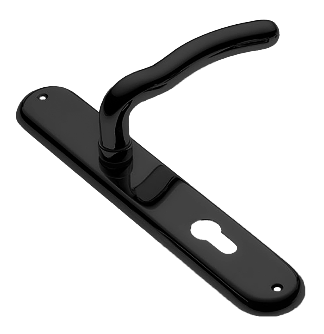 Ручка дверная на планке SNAKE PL NERO, цвет черный, латунь фото купить в Шымкенте