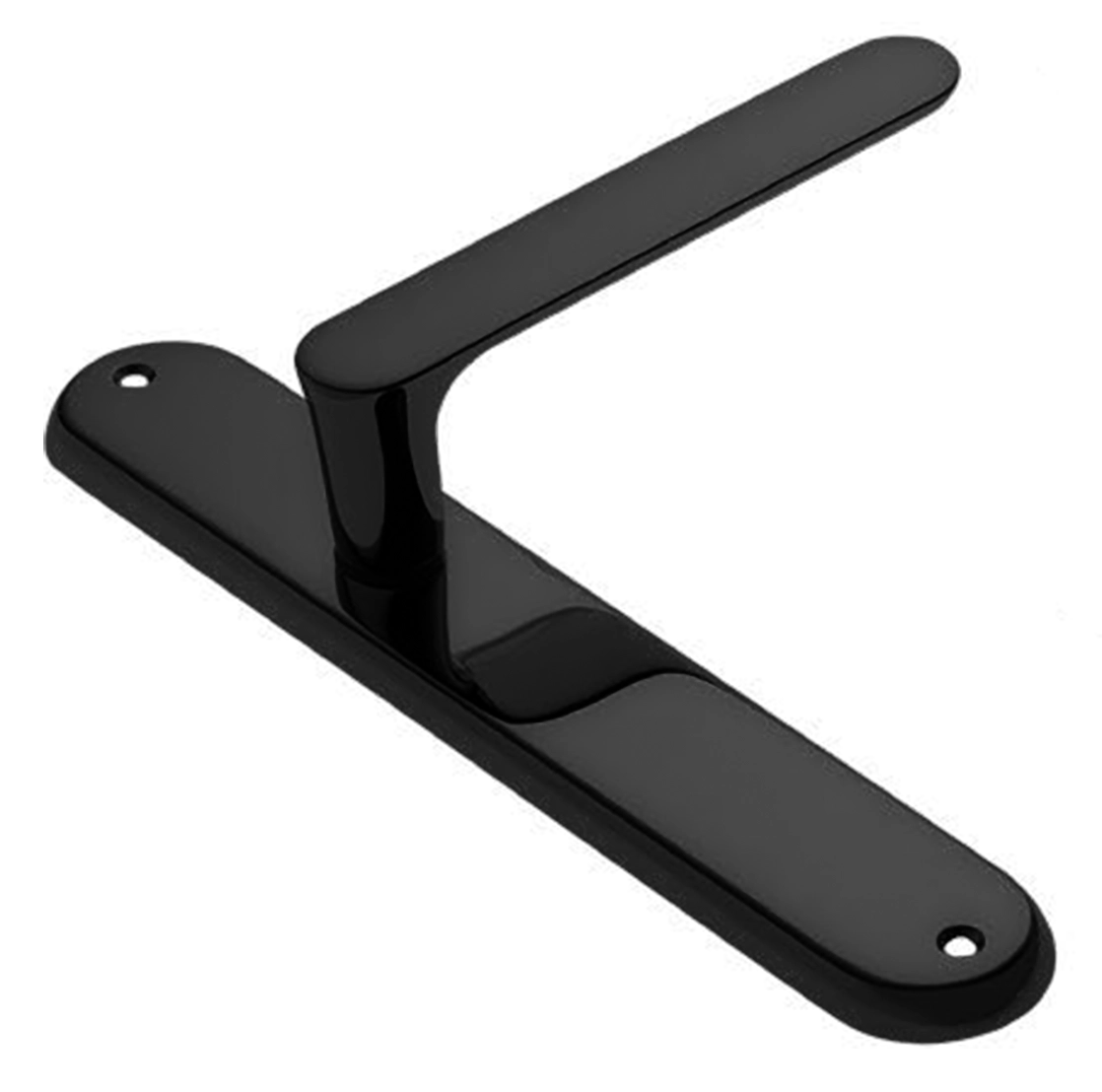 Ручка дверная на планке LE BOAT PL NERO, цвет черный, латунь фото купить в Шымкенте