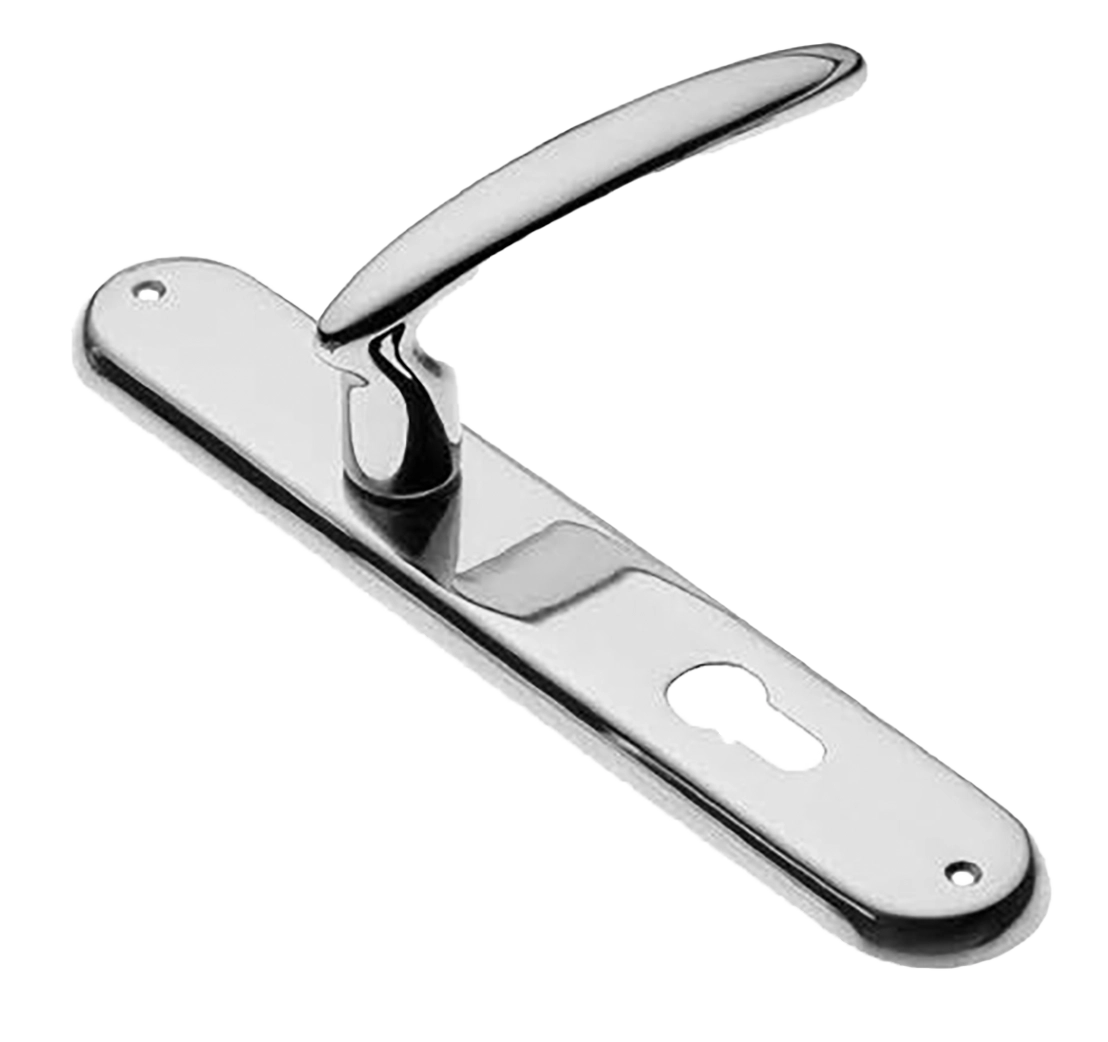 Ручка дверная на планке FLAMINGO PL CRO, цвет хром, латунь фото купить в Шымкенте