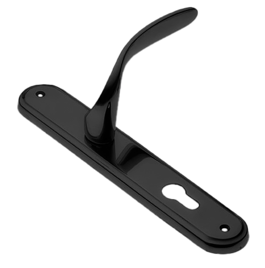 Ручка дверная на планке COBRA PL NERO, цвет черный, латунь фото купить в Шымкенте