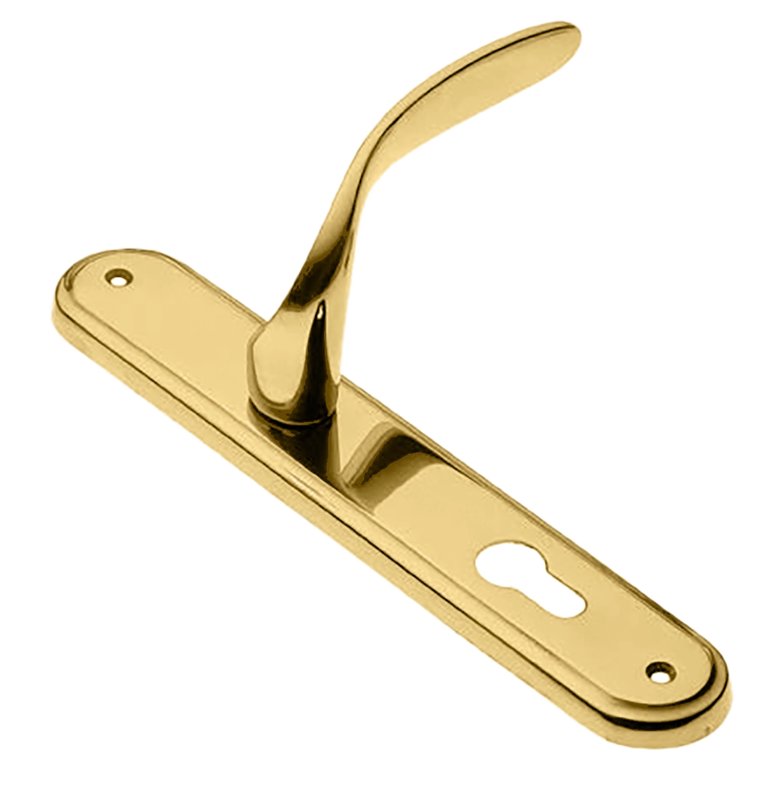 Ручка дверная на планке COBRA PL OTL, цвет золото, латунь фото купить в Шымкенте