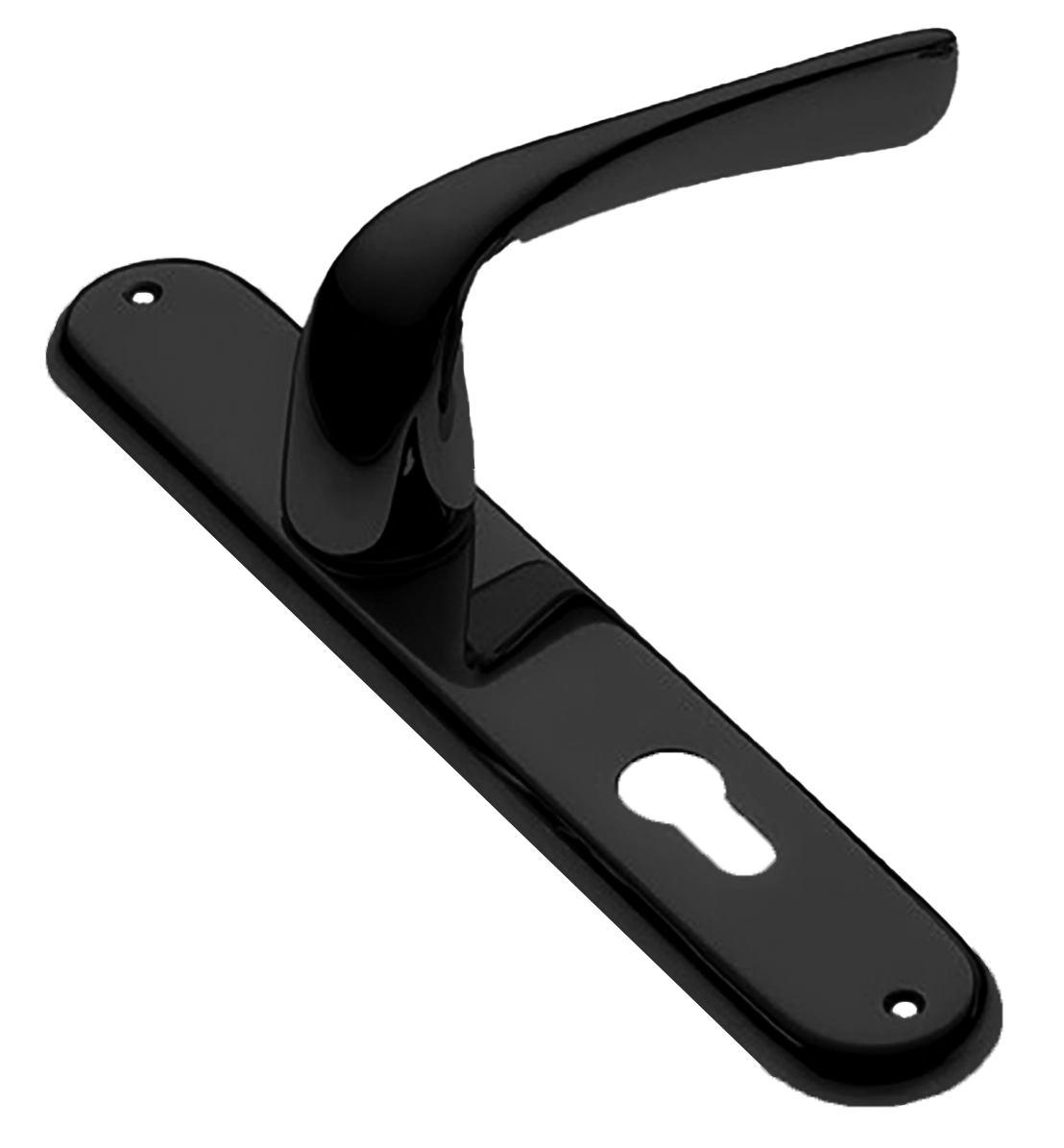 Ручка дверная на планке LE MANS PL NERO, цвет черный, латунь фото купить в Шымкенте