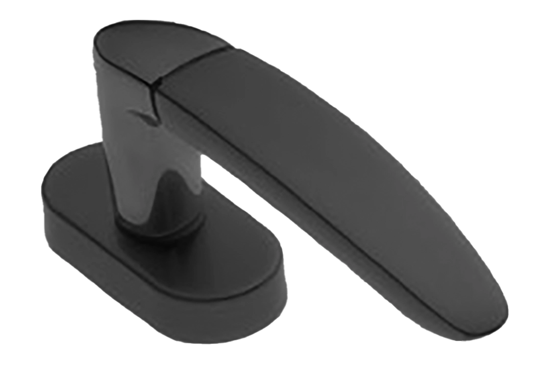 Ручка оконная SAIL W1 NERO на прямоугольной розетке, цвет черный, латунь фото купить в Шымкенте