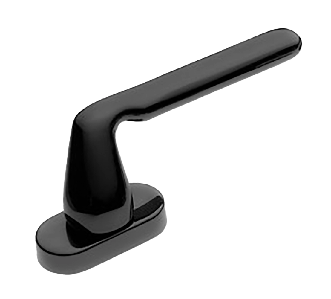 Ручка оконная NIRVANA W1 NERO на прямоугольной розетке, цвет черный, латунь фото купить в Шымкенте