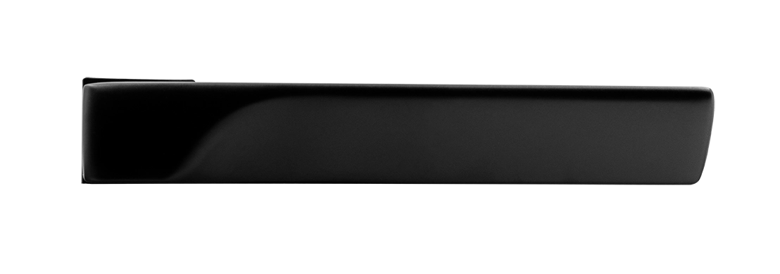 Ручка дверная FIORD-SM NERO-ST, с невидимой квадратной розеткой, цвет черный soft-touch, ЦАМ фото купить в Шымкенте