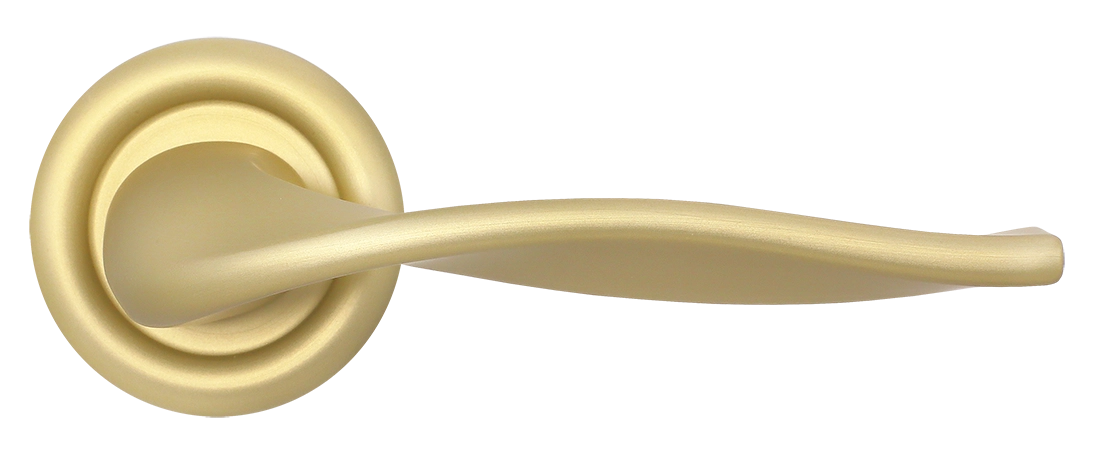 Ручка дверная SKYSCRAPER R7 AH на круглой розетке, цвет Осенний мёд/Autumn Honey фото купить в Шымкенте