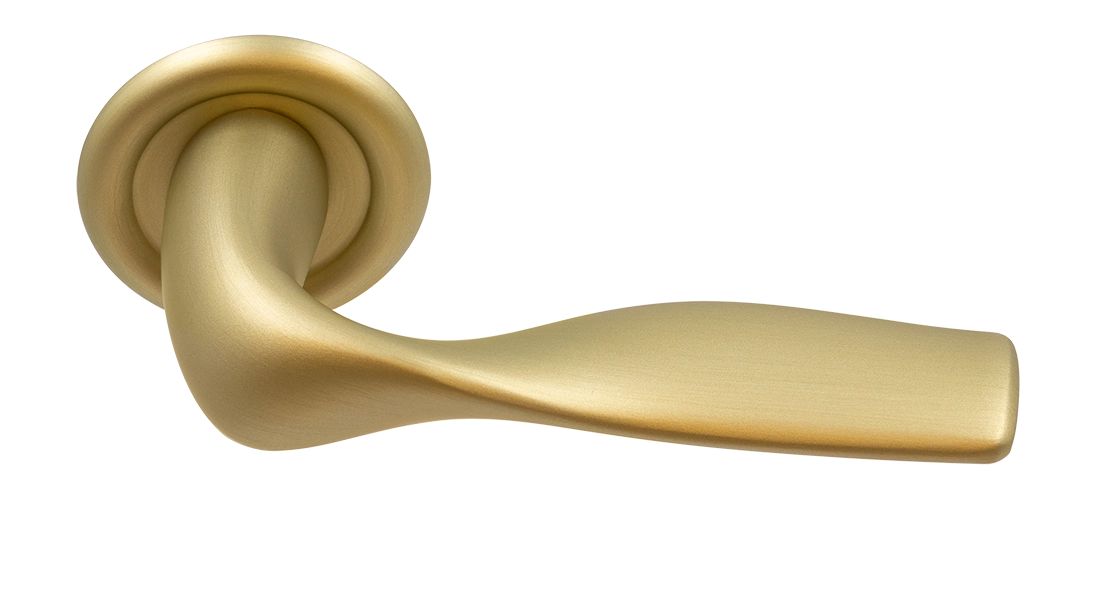 Ручка дверная LVB R7 AH на круглой розетке, цвет Осенний мёд/Autumn Honey фото купить Шымкент (Чимкент)