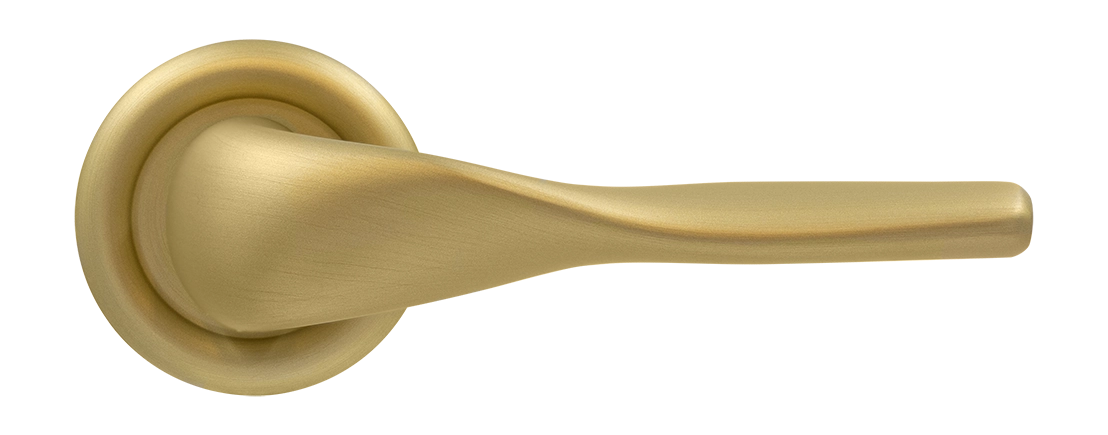Ручка дверная LVB R7 AH на круглой розетке, цвет Осенний мёд/Autumn Honey фото купить в Шымкенте