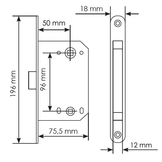 Комплект дверных ручек MH-57-R6T BL + завертка сантехническая MH-WC-R6T BL + защёлка бесшумная M1895 BL + петли врезные универсальные MSN 100X70X2.5-4BB BL (2шт), цвет черный фото фурнитура Шымкент