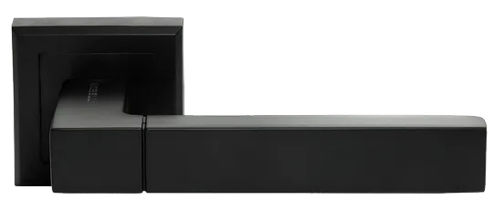 Комплект дверных ручек MH-28 BL-S с заверткой MH-WC-S BL+магнитный замок M1895 BL, цвет черный фото купить в Шымкенте