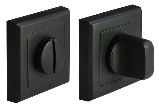 Комплект дверных ручек MH-28 BL-S с заверткой MH-WC-S BL+магнитный замок M1895 BL, цвет черный фото фурнитура Шымкент (Чимкент)