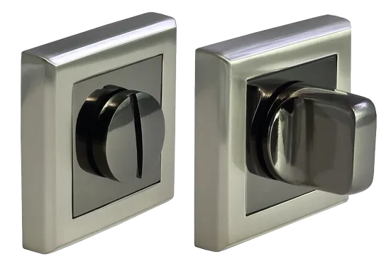 Комплект дверных ручек MH-28 SN/BN-S с заверткой WC-S SN/BN, цвет матовый никель фото фурнитура Шымкент (Чимкент)