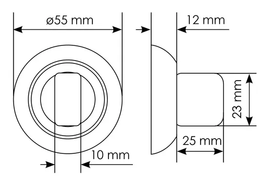 Комплект дверных ручек MH-03 SN/BN с заверткой MH-WC SN/BN, цвет матовый никель фотомореллиШымкент (Чимкент)