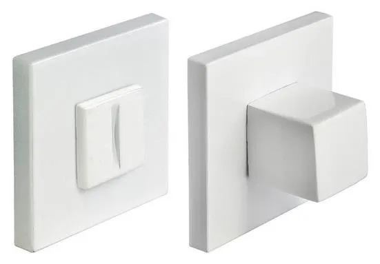 Комплект дверных ручек MH-51-S6 W с заверткой MH-WC-S6 W, цвет матовый хром фото фурнитура Шымкент (Чимкент)