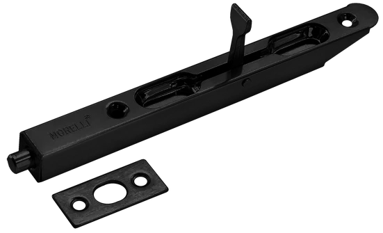 Шпингалет дверной OL160 BL, цвет черный, сталь фото купить Шымкент (Чимкент)